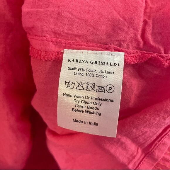 Karina Grimaldi Belle Maxi Tassel Dress in Pink Cherry, Size Medium - Picture 6 of 10